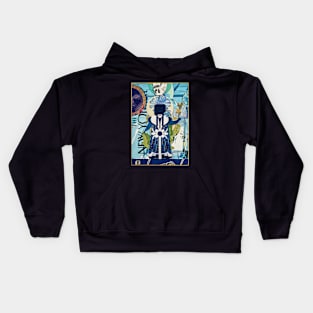 minicollage blues, part III – the magician Kids Hoodie